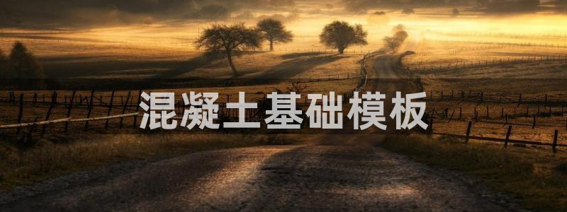 太阳国际游戏平台：混凝土基础模板