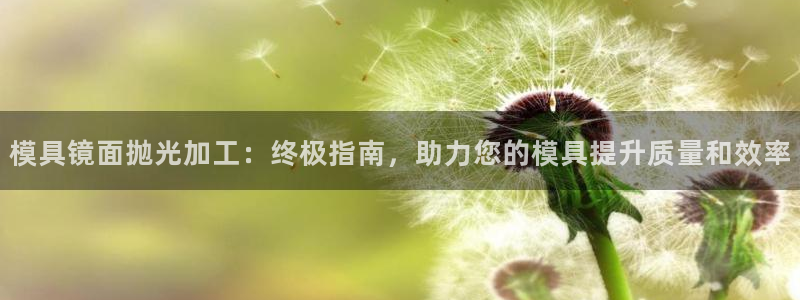 太阳集团电子游戏APP登录入口：模具镜面抛光加工：终极指南，助力您的模具提升质量和效率