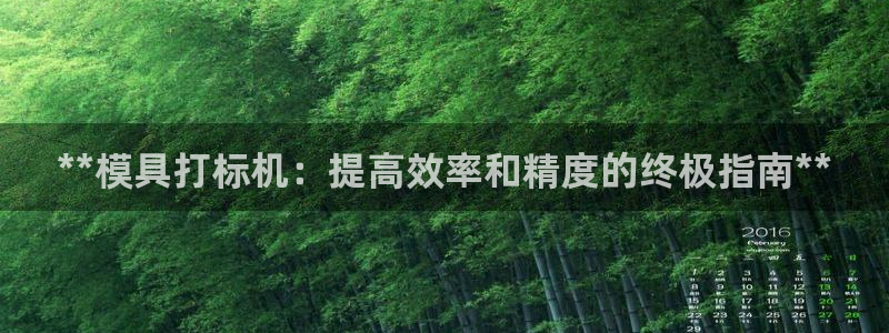 澳门太阳游戏城：**模具打标机：提高效率和精度的终极指南**